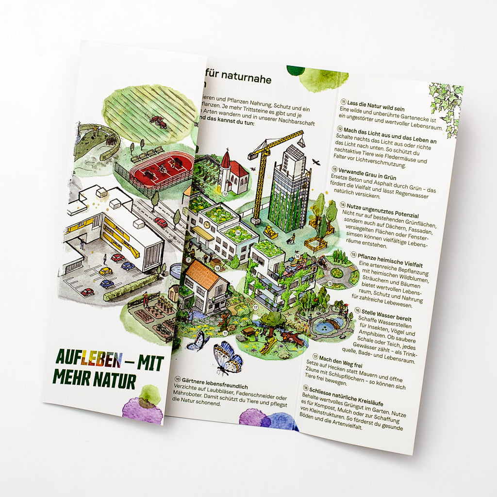 A5-Faltflyer «Aufleben – mit mehr Natur» (50 Stk.)