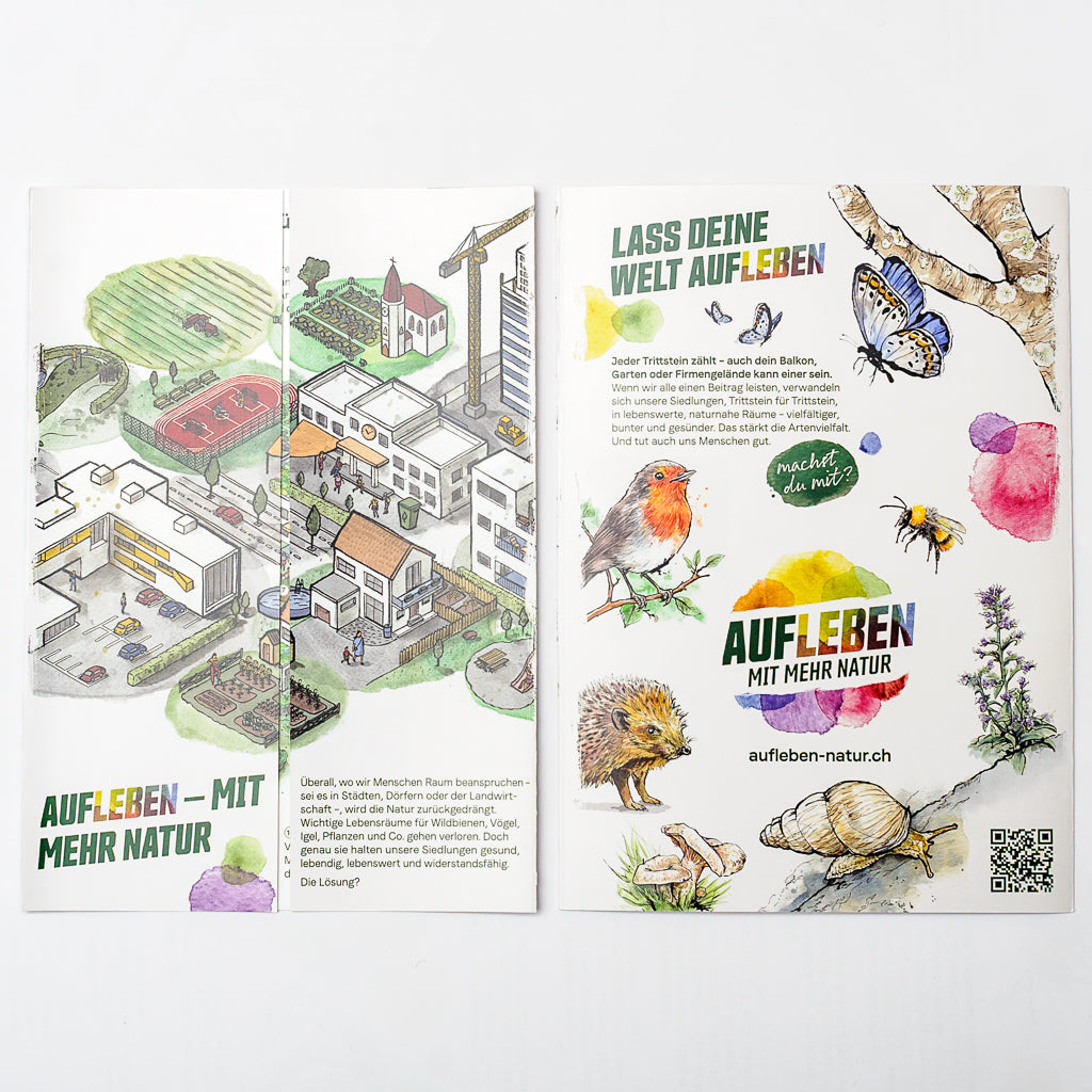 A5-Faltflyer «Aufleben – mit mehr Natur» (50 Stk.)