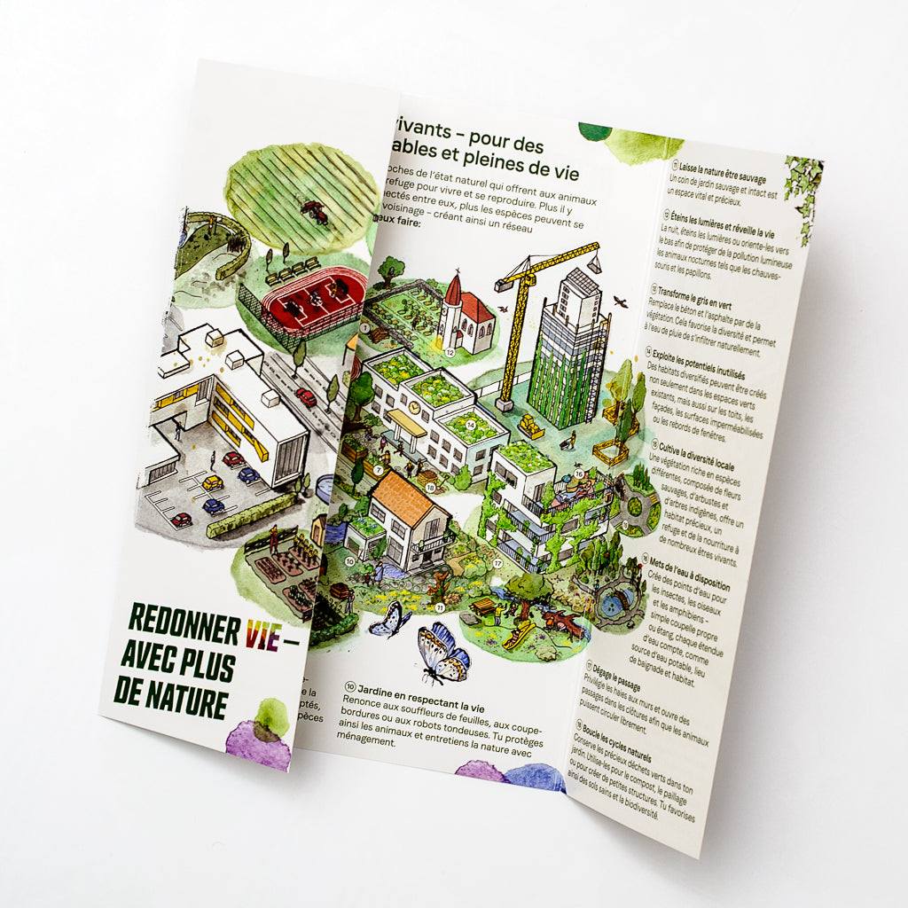 A5-Faltflyer «Aufleben – mit mehr Natur» (50 Stk.)