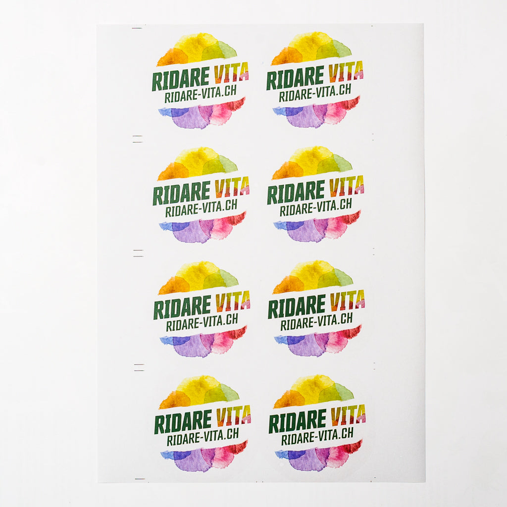 Logo-Sticker gross «Aufleben – mit mehr Natur» (8 Stück auf Bogen)